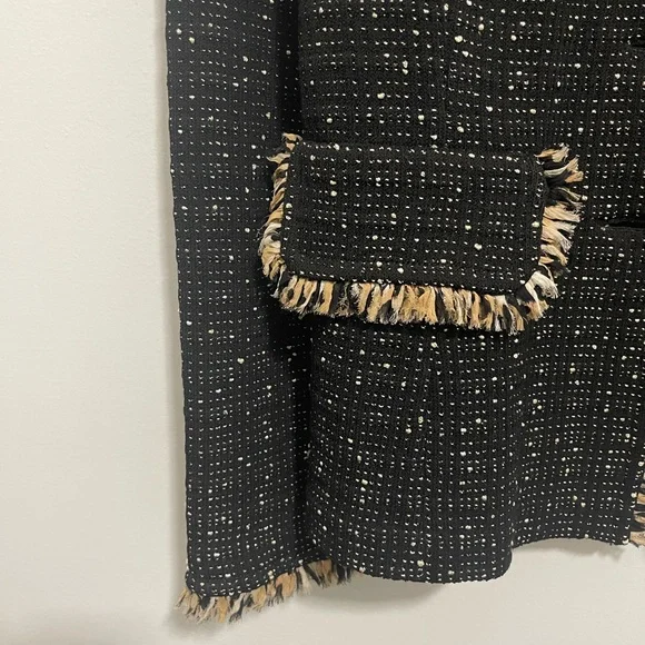ST. JOHN blazer tweed fringe - Picture 6 of 13